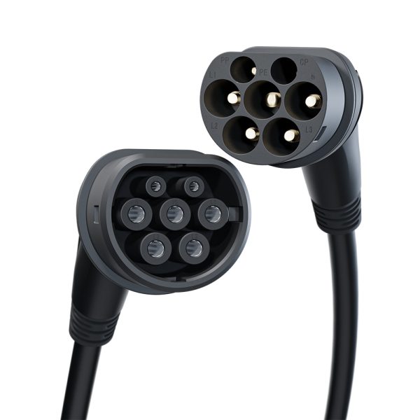 Electric Vehicle Charging Cable - 5M - Black Edition - Plug Type 2 to Type 2 - 32A three phase - 22KW - EVPoint Malta